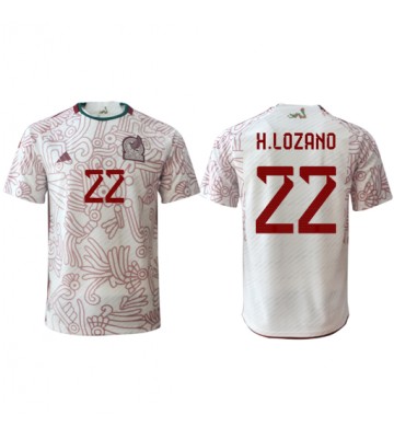 Lacne Muži Futbalové dres Mexiko Hirving Lozano #22 MS 2022 Krátky Rukáv - Preč